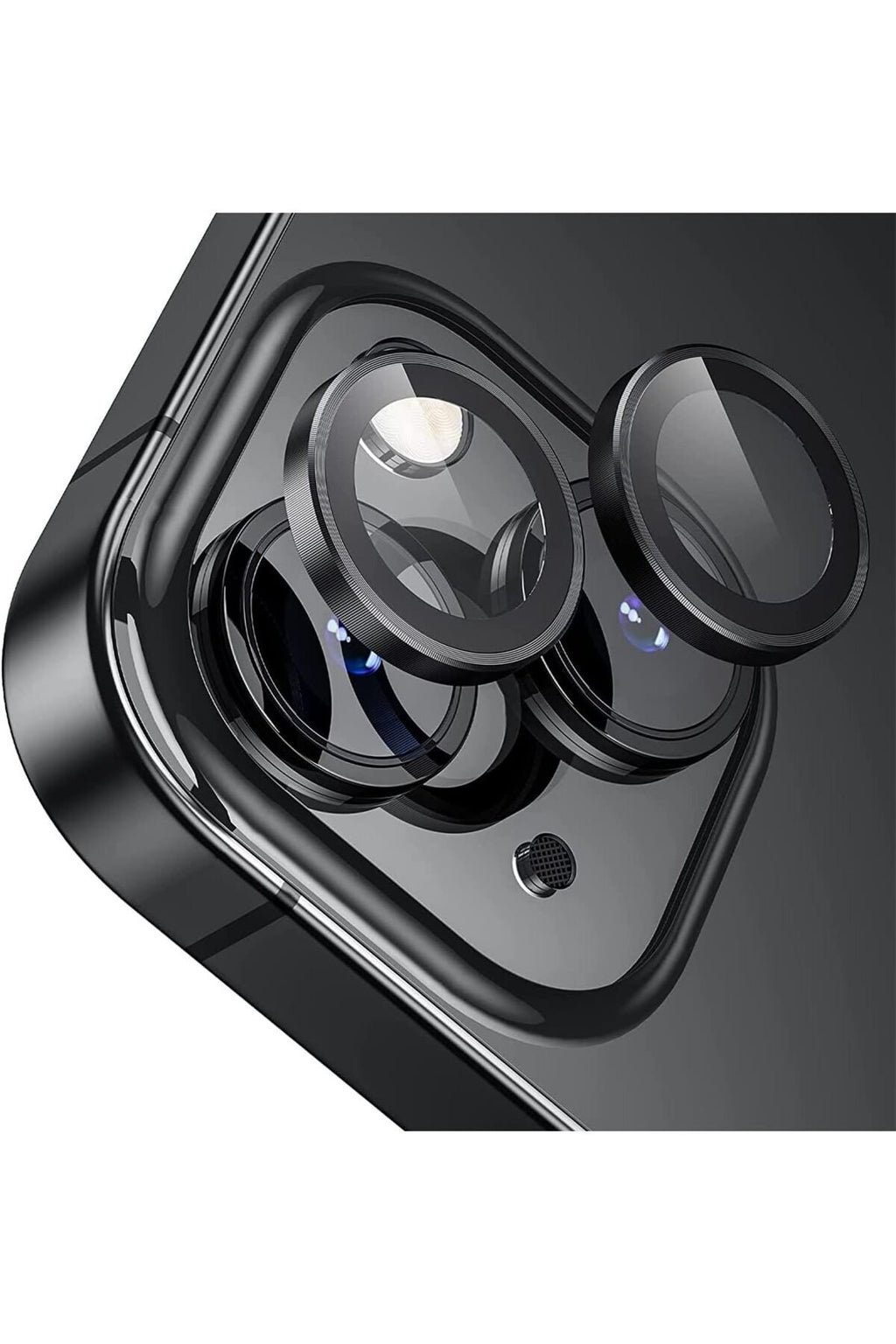 iPhone 15 Sapphire Lens Koruyucu Siyah