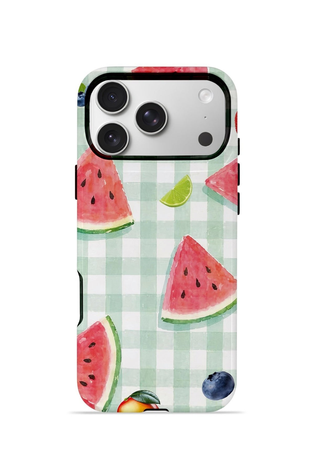 iPhone 17 Pro Vorian Çift Katmanlı MagSafe Kılıf Watermelon Picnic Gingham