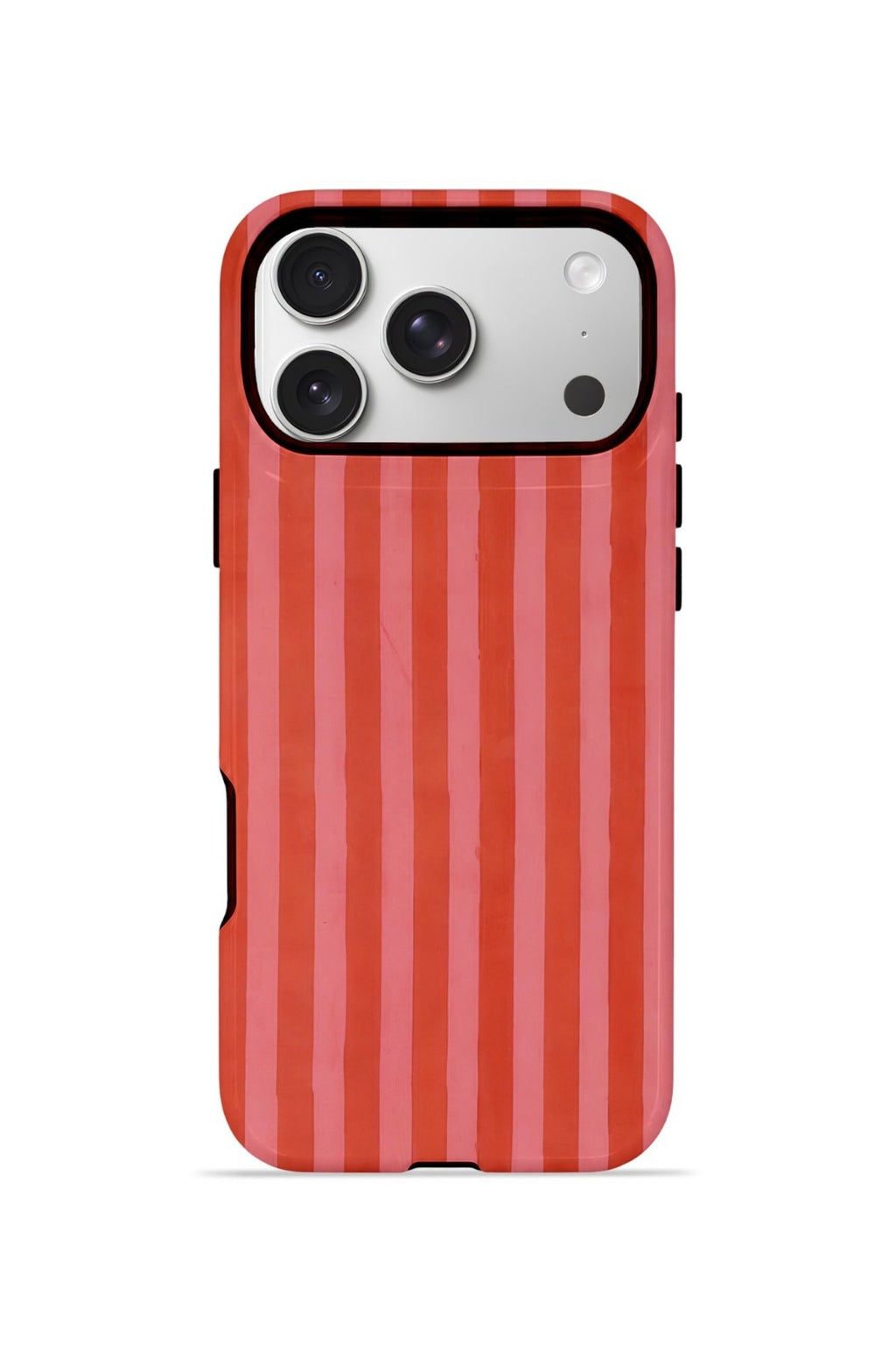 iPhone 17 Pro Vorian Çift Katmanlı Kılıf Tomato Red Stripe