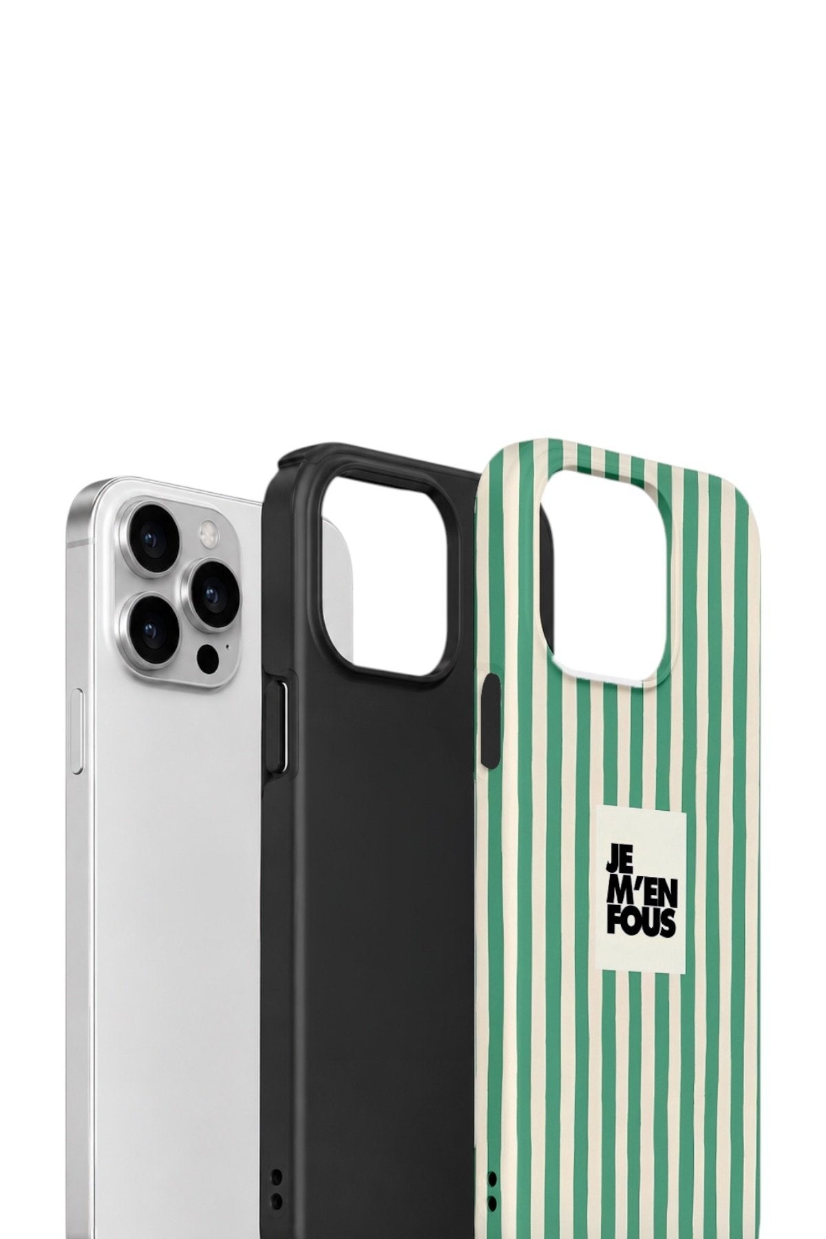 iPhone 13 Pro Max Vorian Çift Katmanlı Kılıf Je M En Fous Green