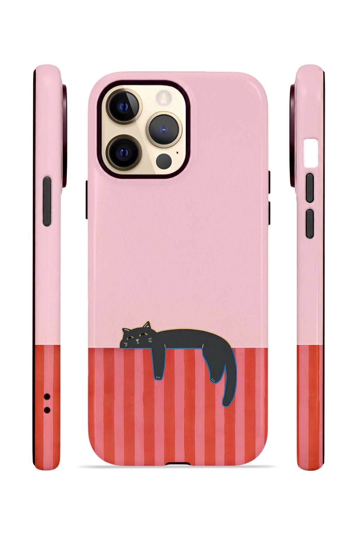 iPhone 14 Pro Vorian Çift Katmanlı Kılıf Lazy Cat Sunset