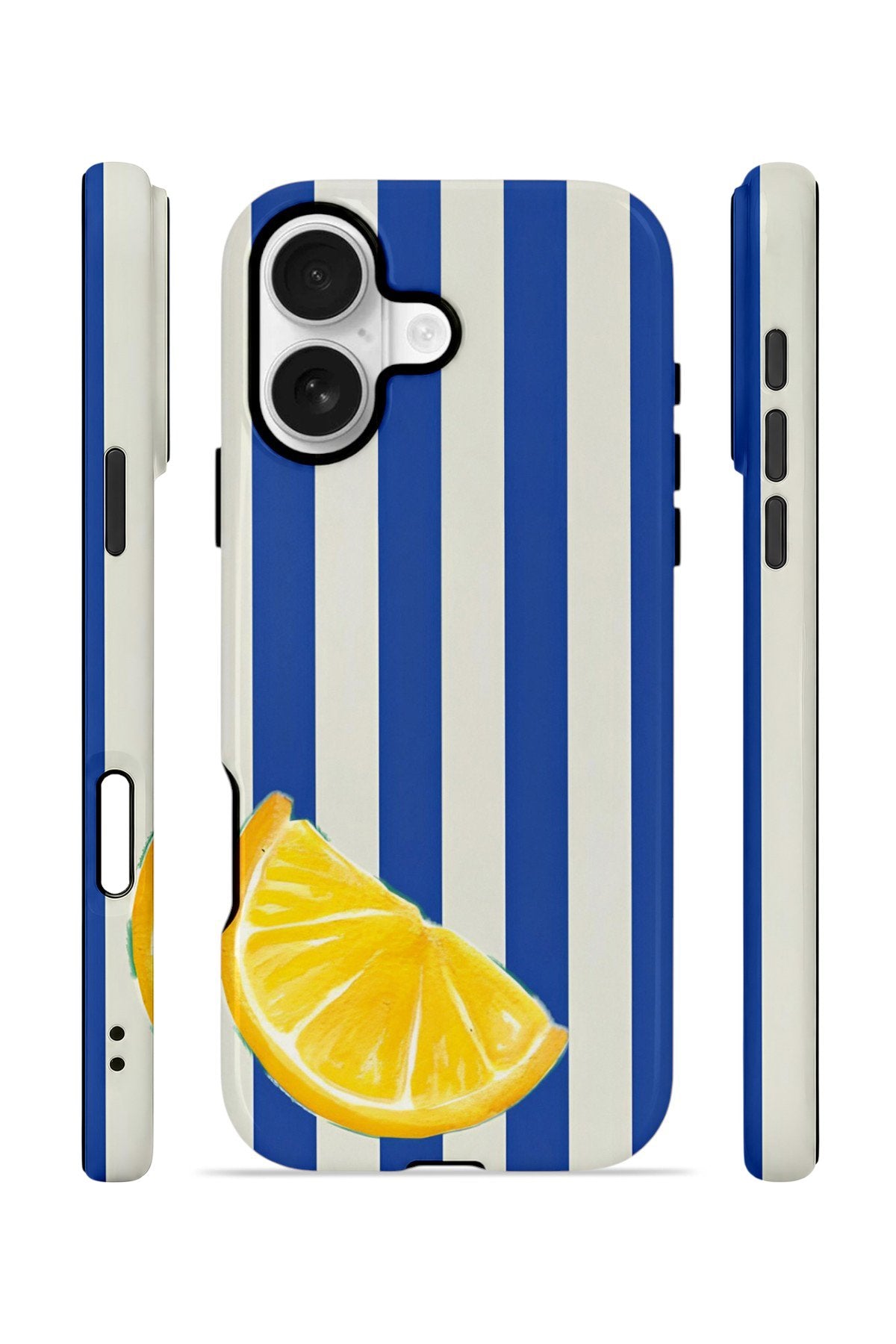iPhone 16 Vorian Çift Katmanlı Kılıf Lemon Coast Stripe