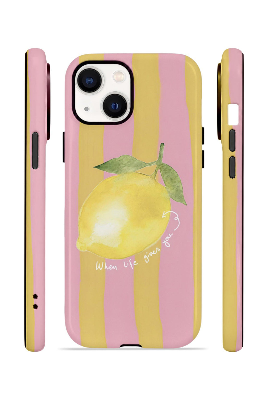 iPhone 13 Vorian Çift Katmanlı Kılıf Pink Lemon Muse
