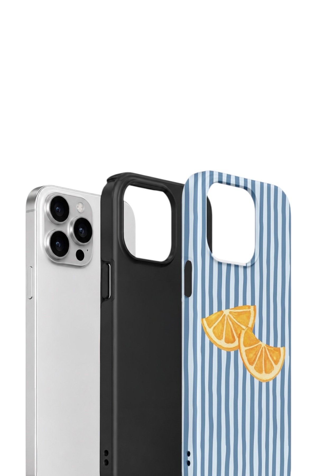 iPhone 12 Pro Max Vorian Çift Katmanlı MagSafe Kılıf Blue Orange Slices