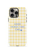 iPhone 15 Pro Max Vorian Çift Katmanlı Kılıf Good Things Gingham