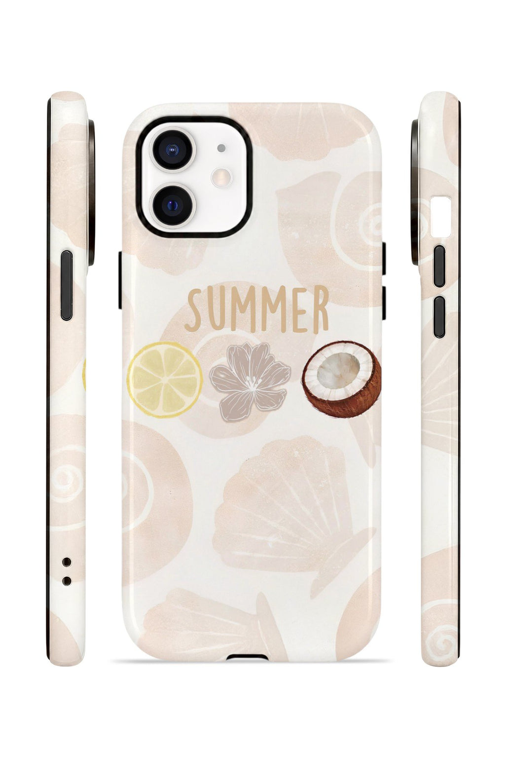 iPhone 11 Vorian Çift Katmanlı MagSafe Kılıf Coconut Summer Notes
