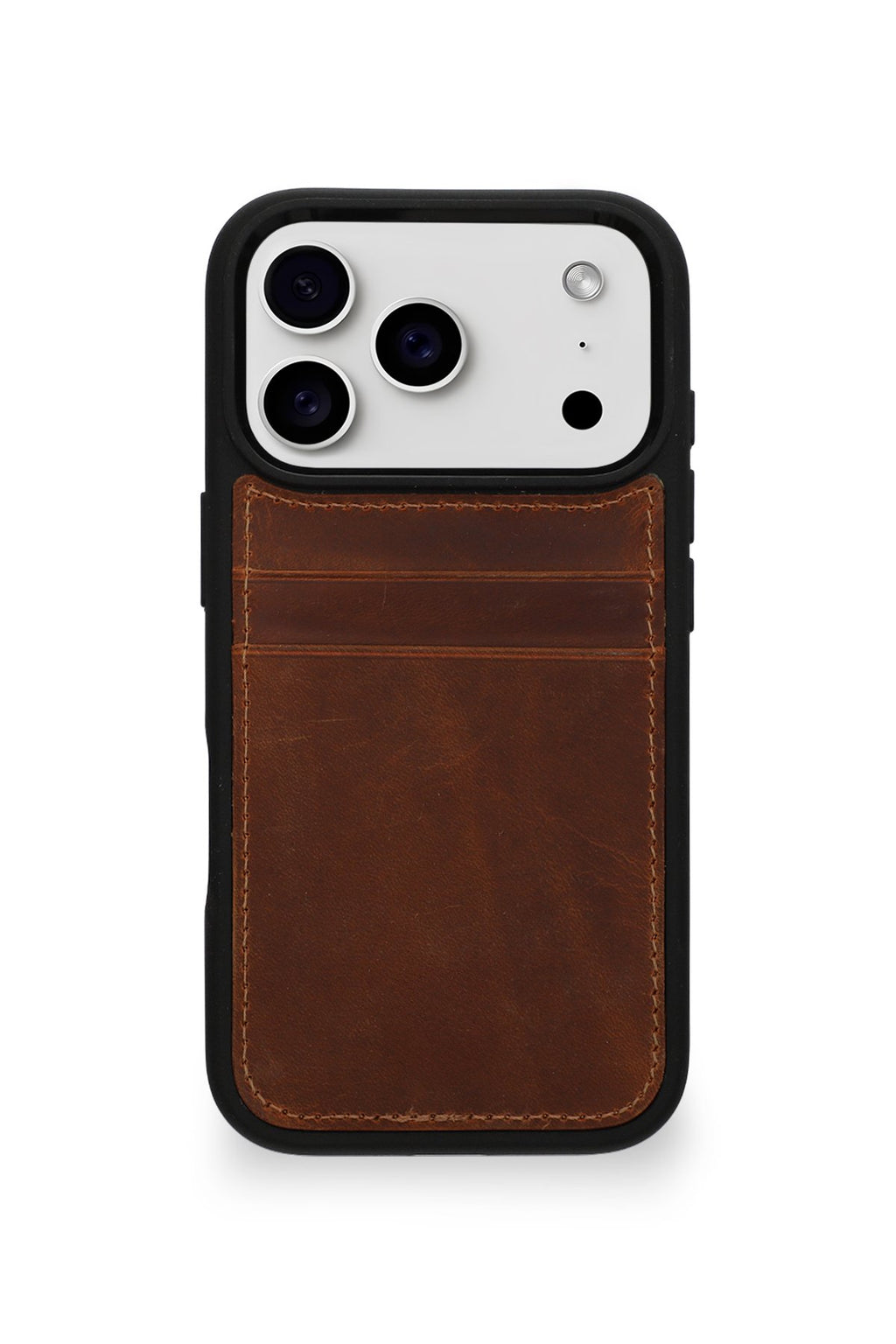 Vintage Wallet Kartlıklı Premium Deri Kılıf iPhone 17 Pro Eskitme Taba