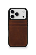 Vintage Wallet Kartlıklı Premium Deri Kılıf iPhone 17 Pro Eskitme Taba