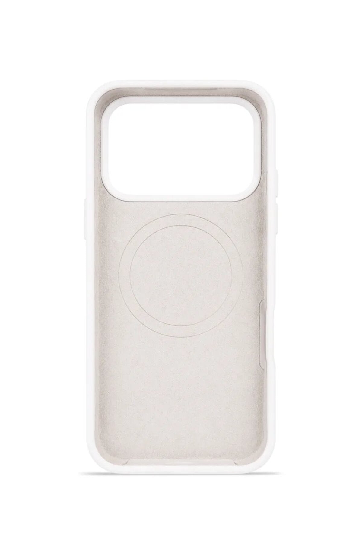 iPhone 17 Pro Max Mag Core Akıllı MagSafe Animasyonlu Silikon Kılıf Beyaz
