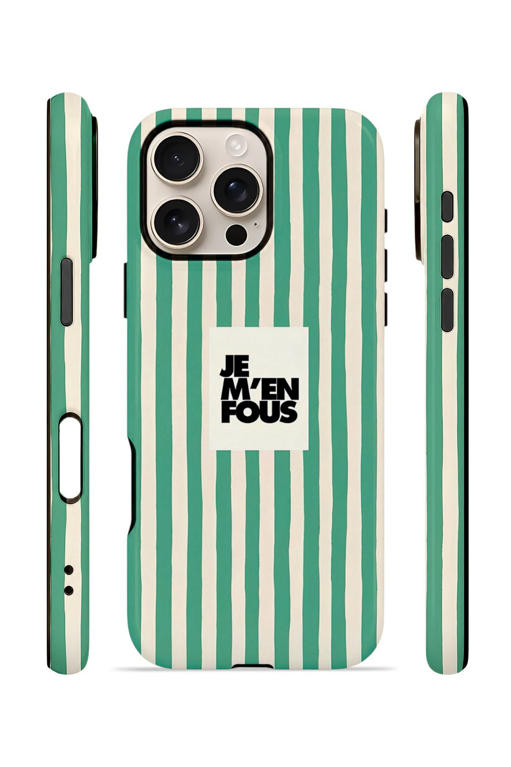 iPhone 16 Pro Max Vorian Çift Katmanlı Kılıf Je M En Fous Green