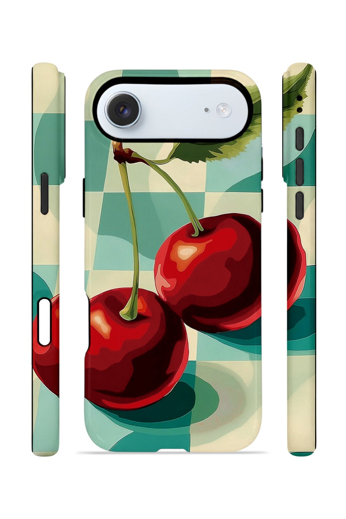 iPhone 17 Air Vorian Çift Katmanlı MagSafe Kılıf Retro Cherry Pop