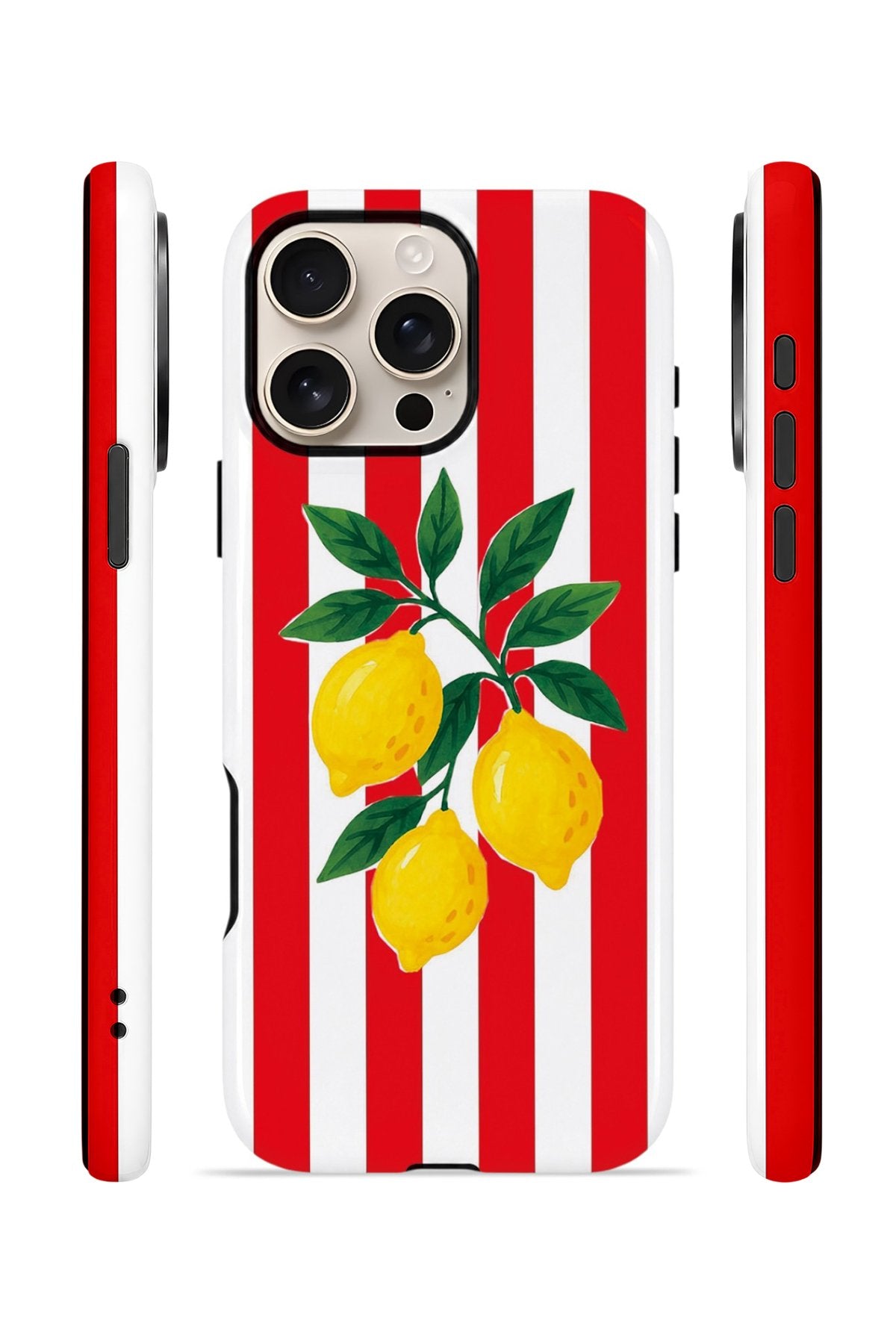 iPhone 16 Pro Max Vorian Çift Katmanlı Kılıf Lemon Parade Red