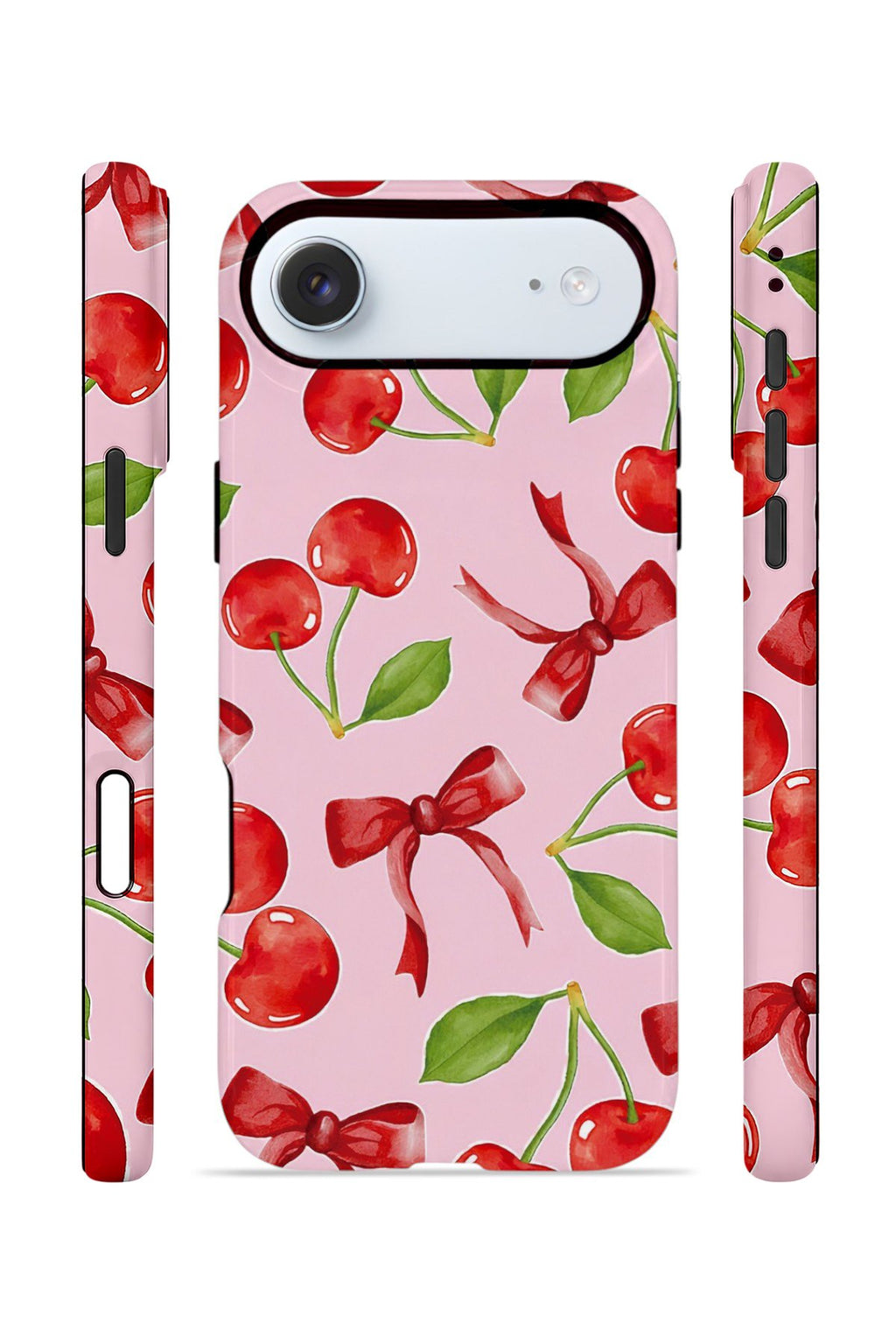 iPhone 17 Air Vorian Çift Katmanlı Kılıf Cherry Ribbon Garden
