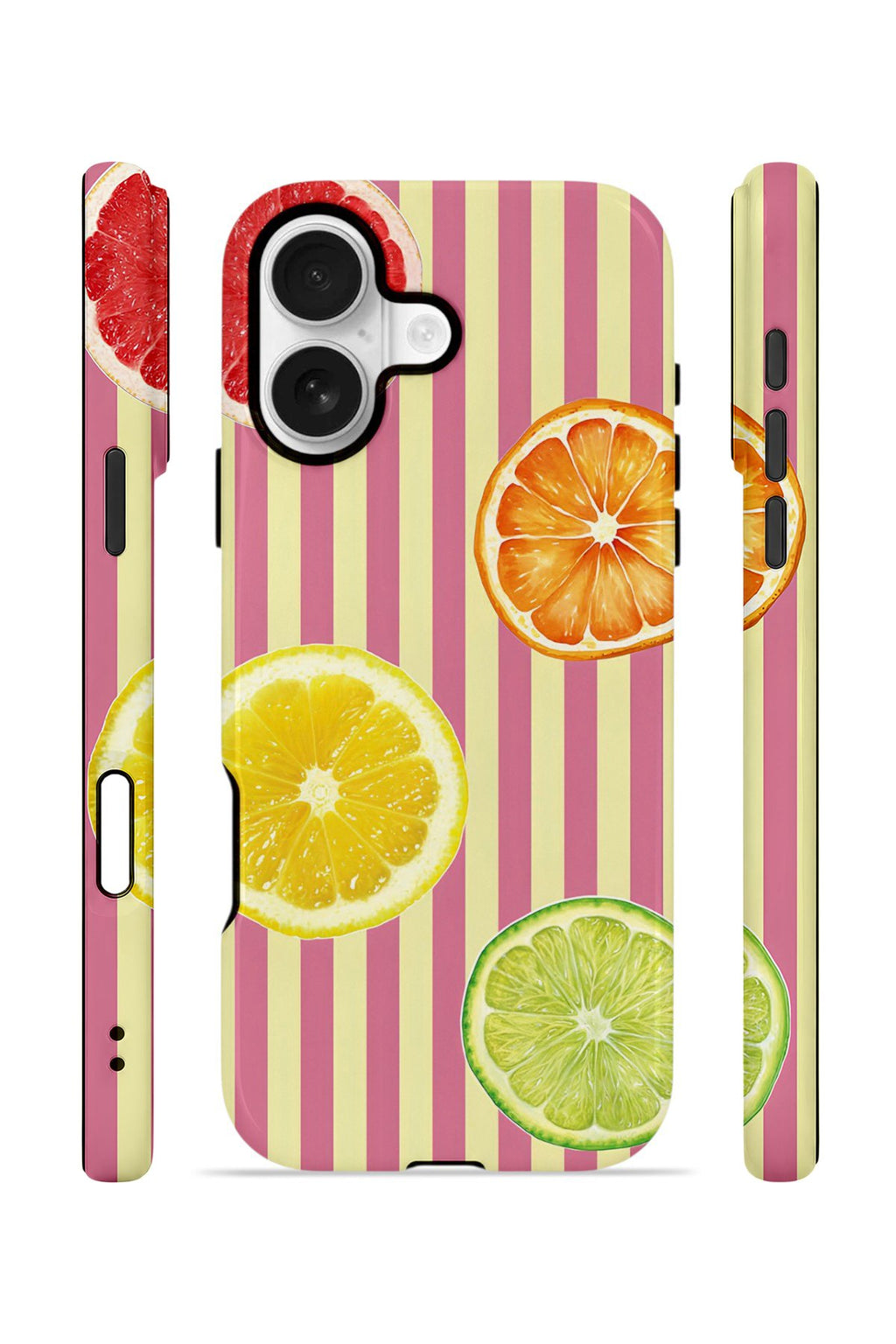 iPhone 16 Plus Vorian Çift Katmanlı Kılıf Citrus Fiesta Stripe