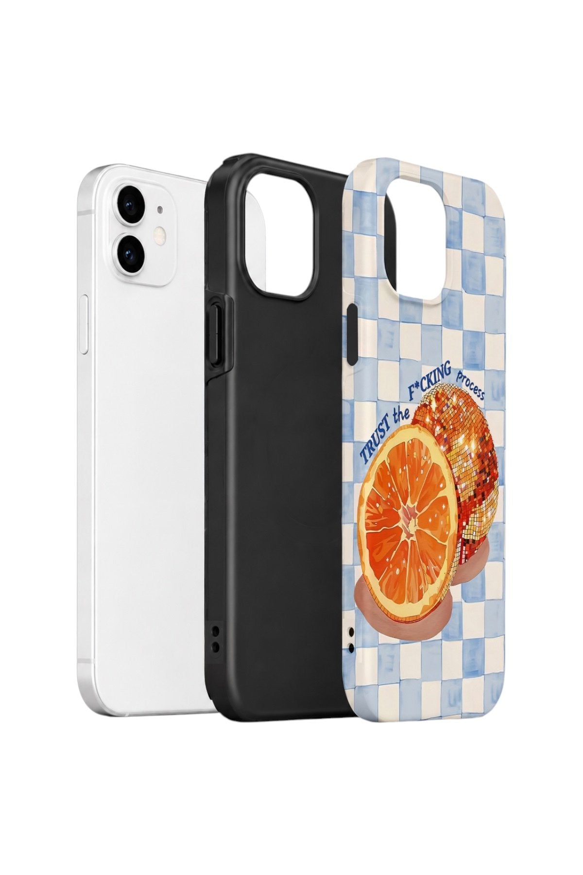 iPhone 11 Vorian Çift Katmanlı Kılıf Orange Press Collage