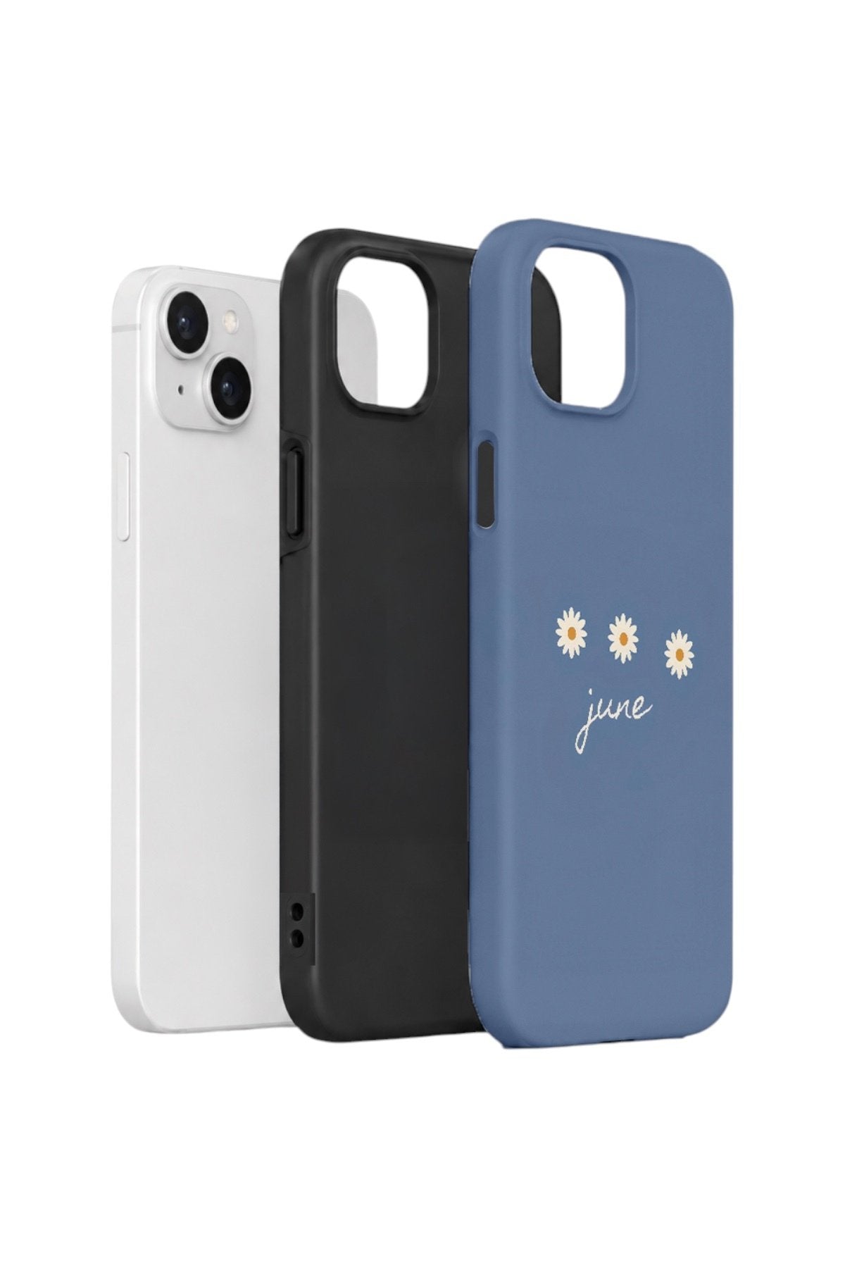 iPhone 15 Vorian Çift Katmanlı Kılıf June Daisy Blue
