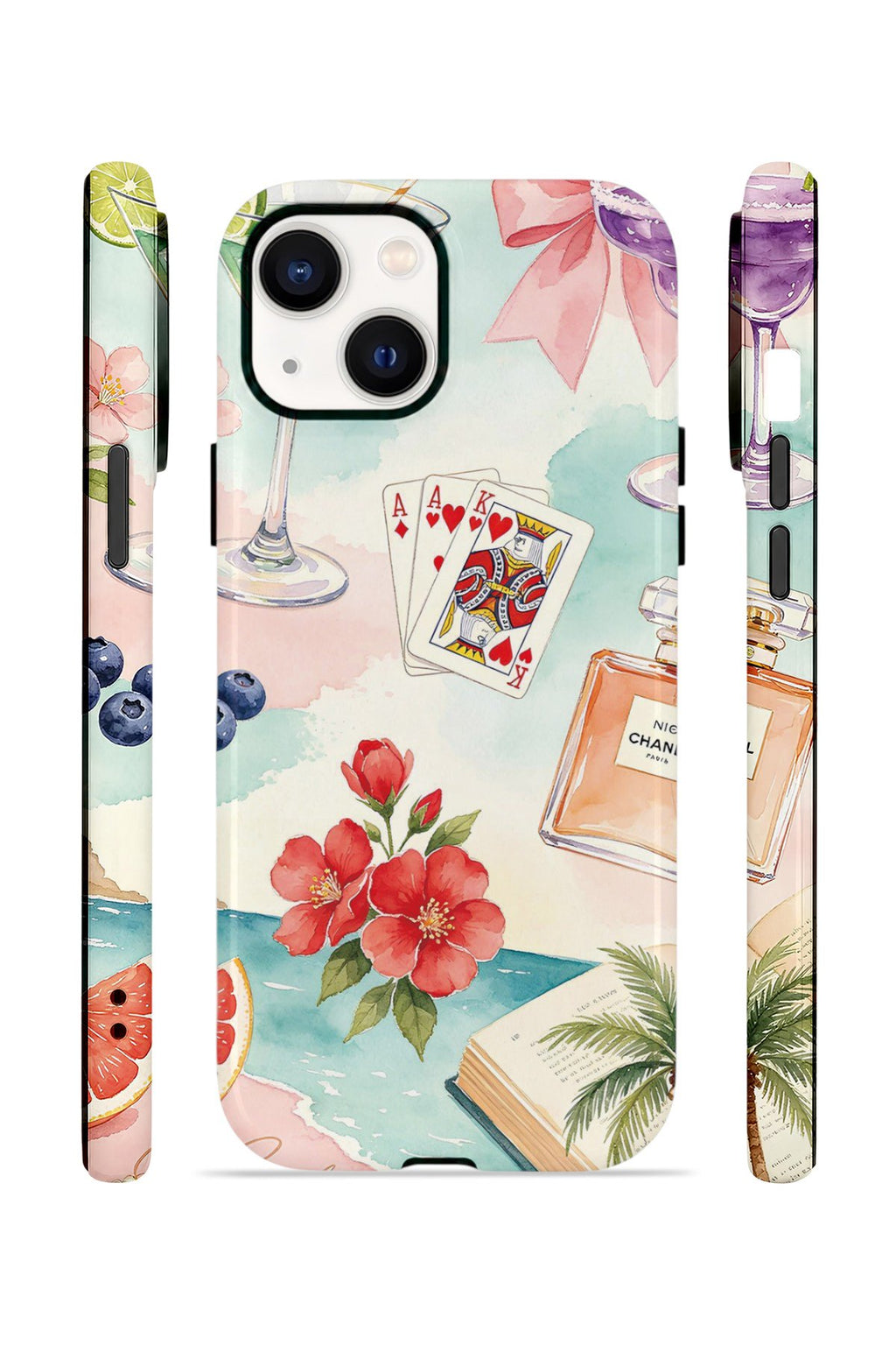 iPhone 13 Vorian Çift Katmanlı Kılıf Mediterranean Holiday Collage
