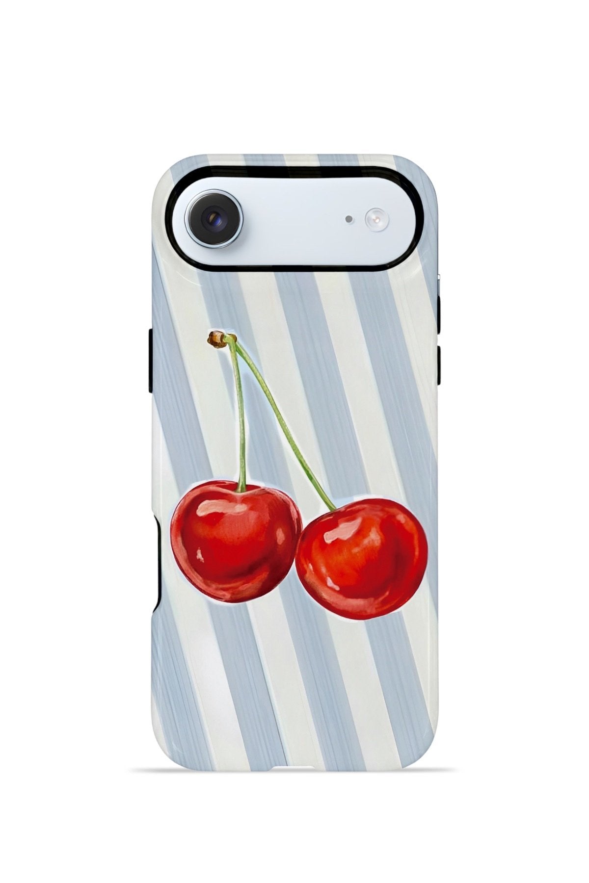 iPhone 17 Air Vorian Çift Katmanlı Kılıf Cherry Blue Stripe