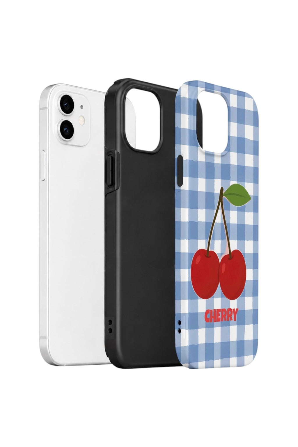 iPhone 12 Vorian Çift Katmanlı Kılıf Cherry Picnic