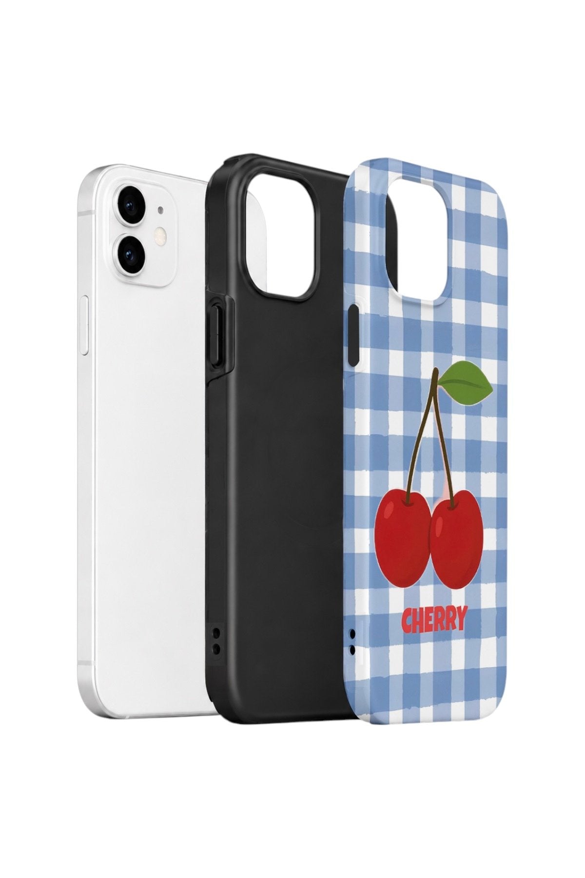 iPhone 12 Vorian Çift Katmanlı Kılıf Cherry Picnic
