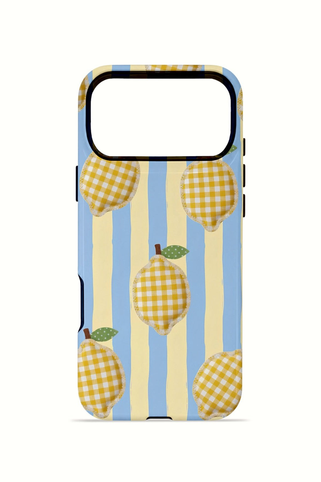 iPhone 17 Pro Vorian Çift Katmanlı Kılıf Gingham Lemon Grove