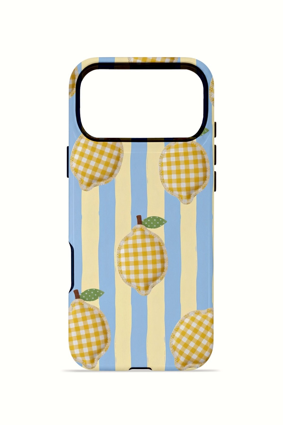 iPhone 17 Pro Vorian Çift Katmanlı Kılıf Gingham Lemon Grove