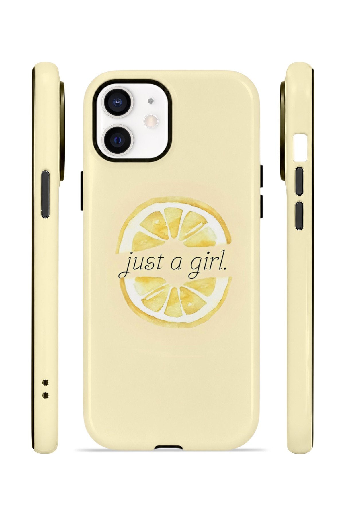 iPhone 11 Vorian Çift Katmanlı Kılıf Just A Girl Lemon