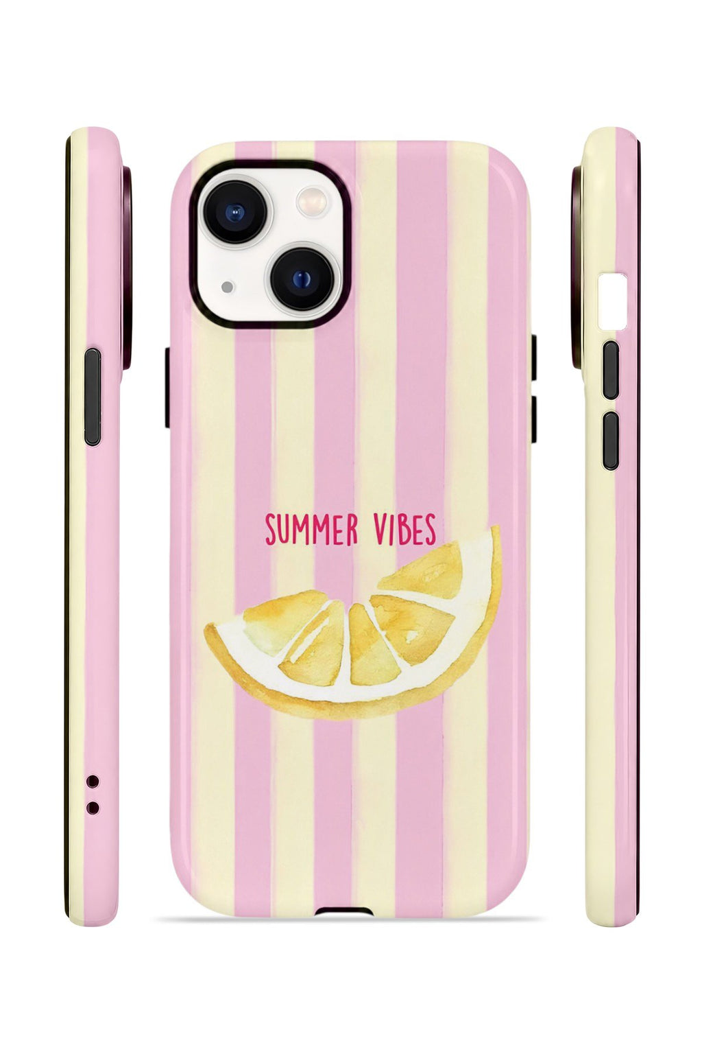 iPhone 14 Vorian Çift Katmanlı Kılıf Summer Vibes Lemon