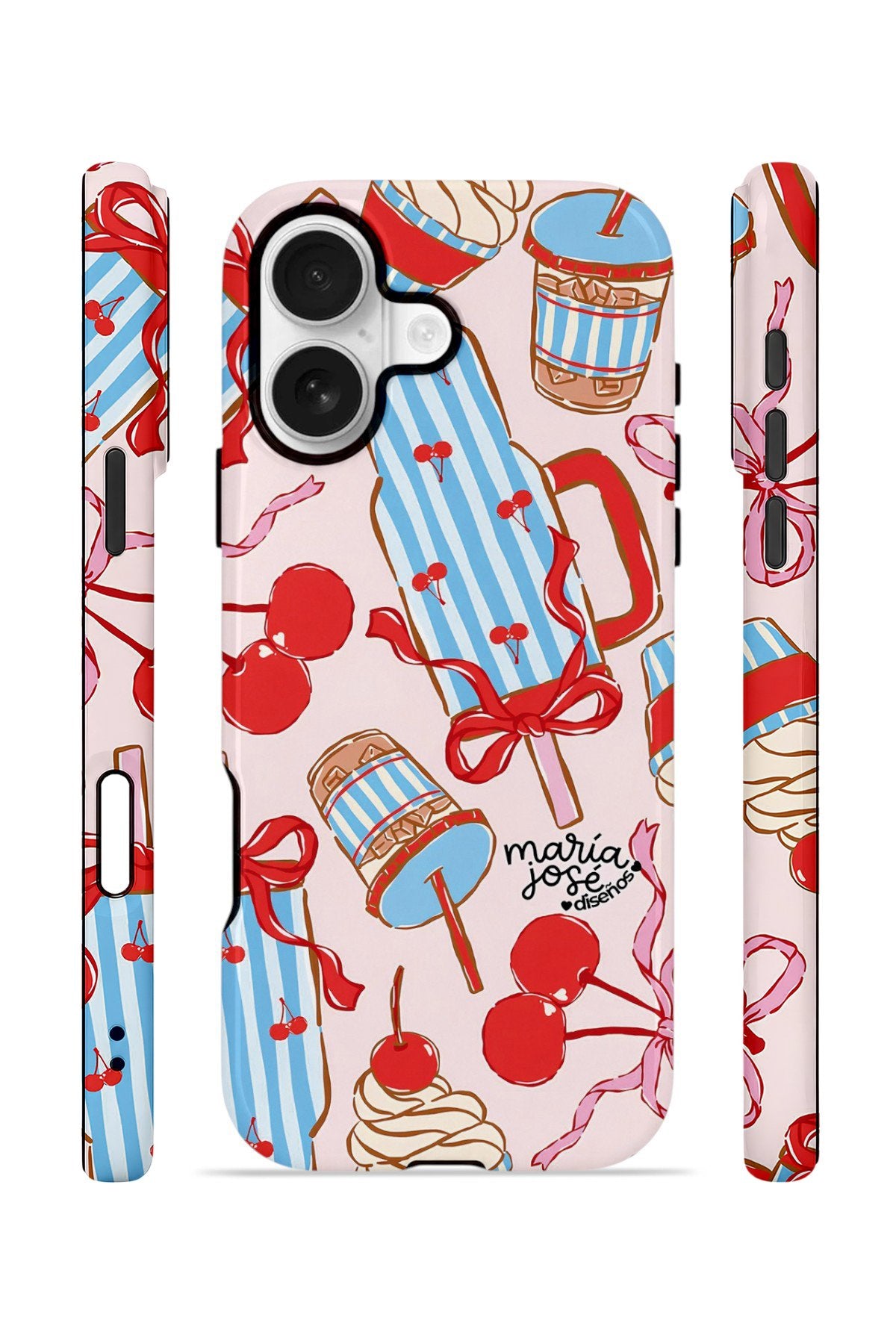 iPhone 16 Plus Vorian Çift Katmanlı Kılıf Dolce Cherry Picnic