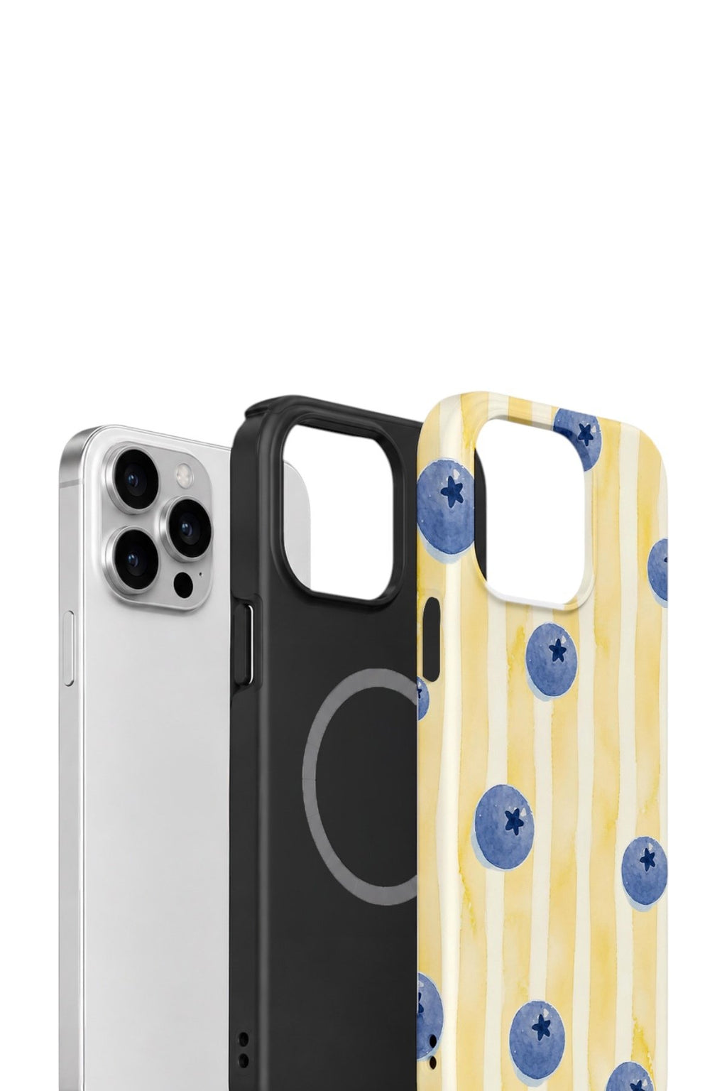 iPhone 15 Pro Max Vorian Çift Katmanlı MagSafe Kılıf Blueberry Sun Stripe