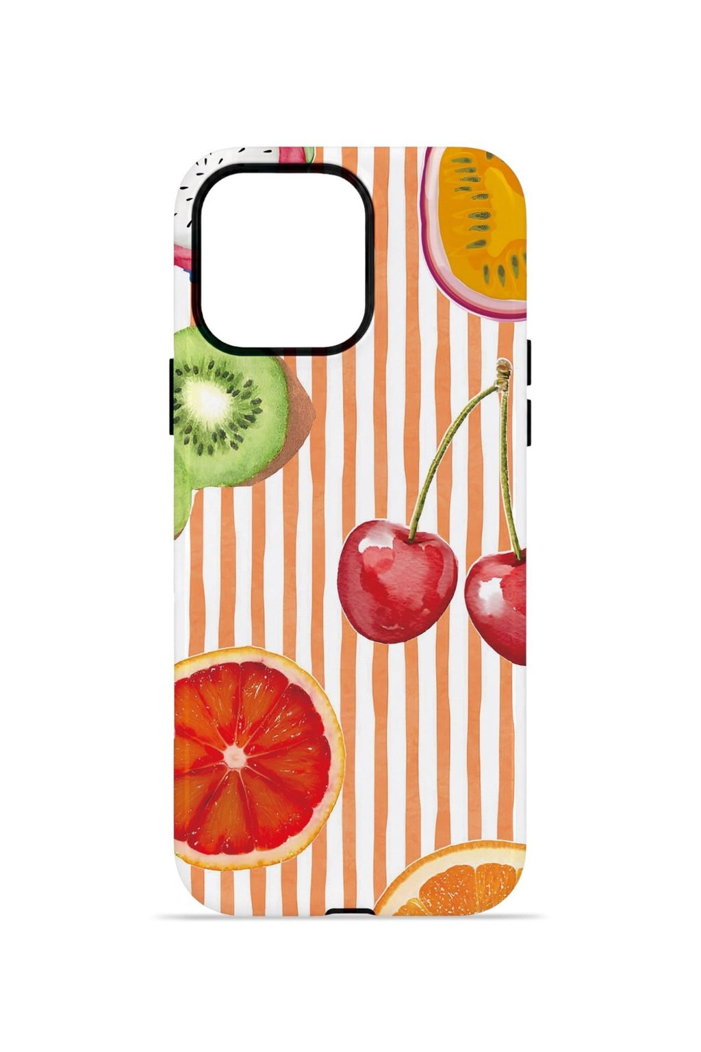 iPhone 13 Pro Max Vorian Çift Katmanlı Kılıf Tutti Frutti Stripe