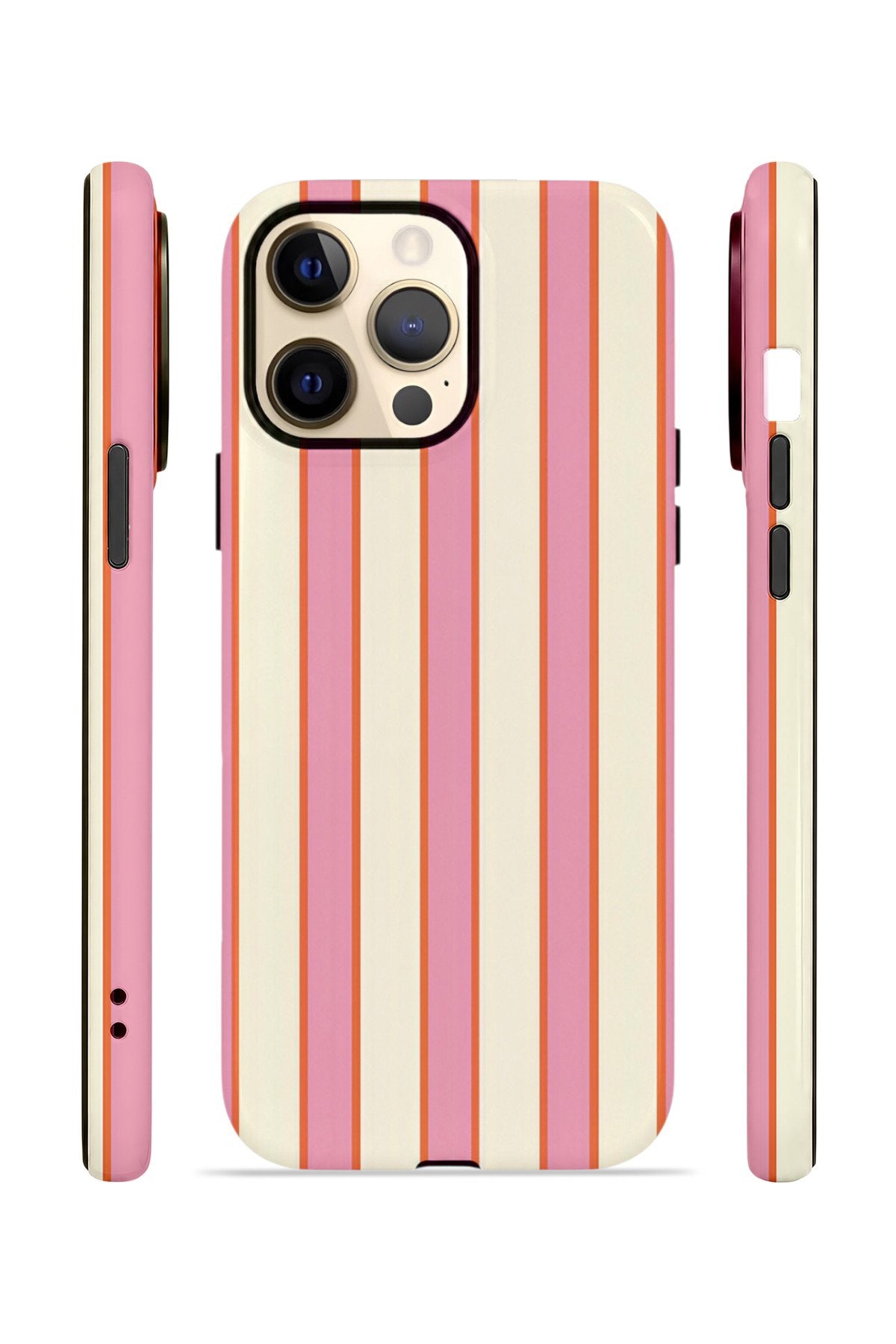 iPhone 14 Pro Max Vorian Çift Katmanlı MagSafe Kılıf Sunset Candy Stripe