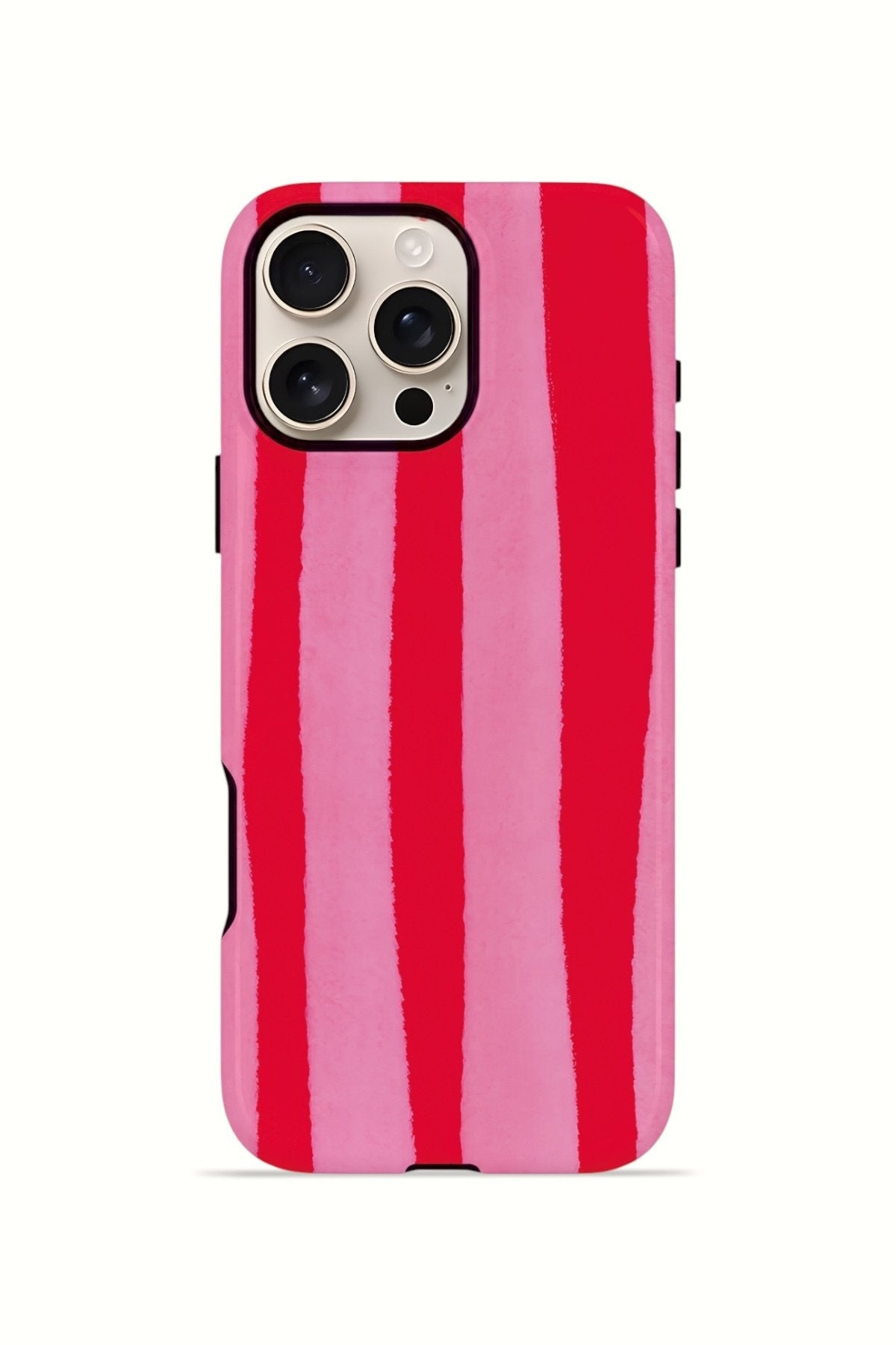 iPhone 16 Pro Max Vorian Çift Katmanlı MagSafe Kılıf Raspberry Bold Stripe