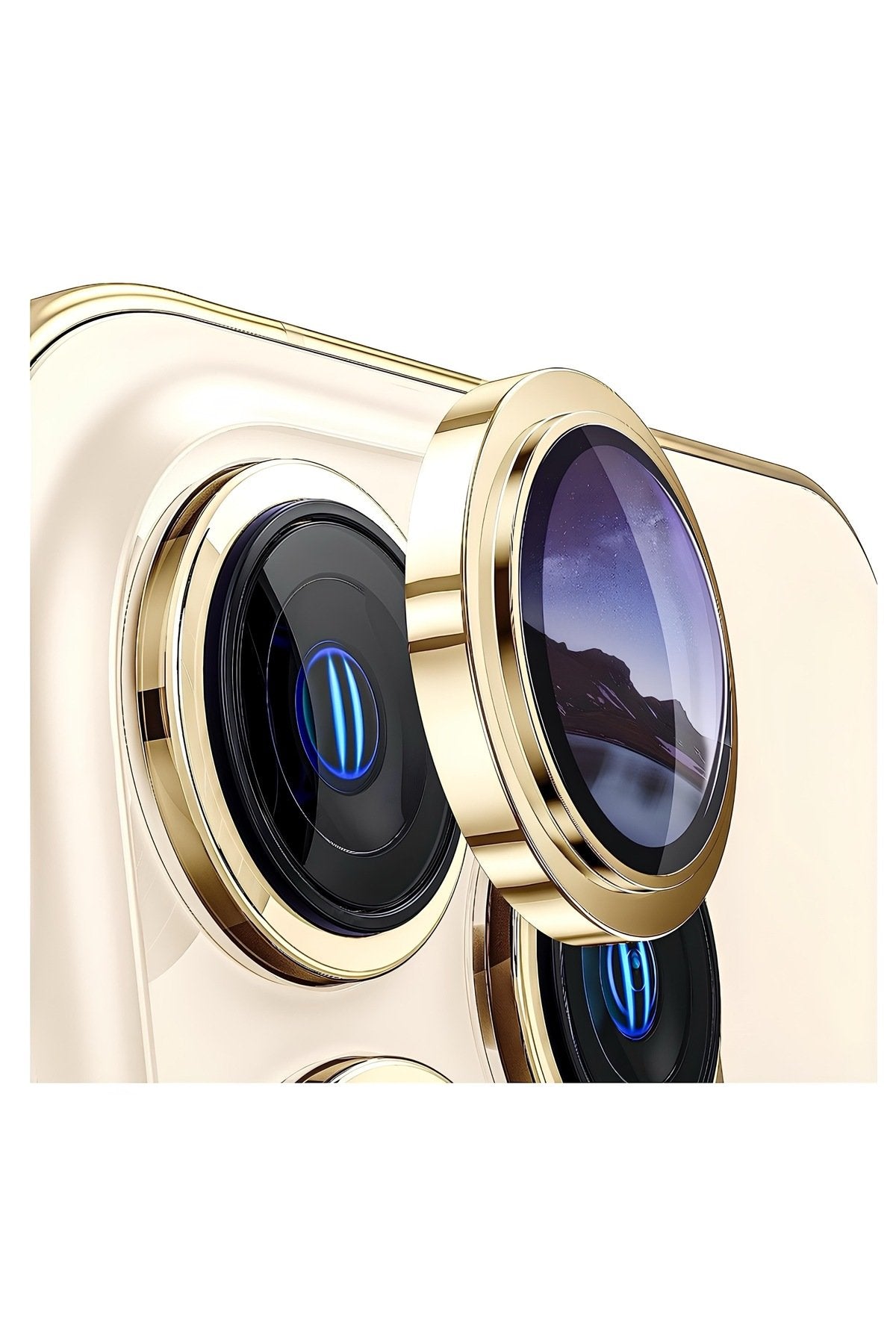 iPhone 14 Pro Sapphire Lens Koruyucu Gold
