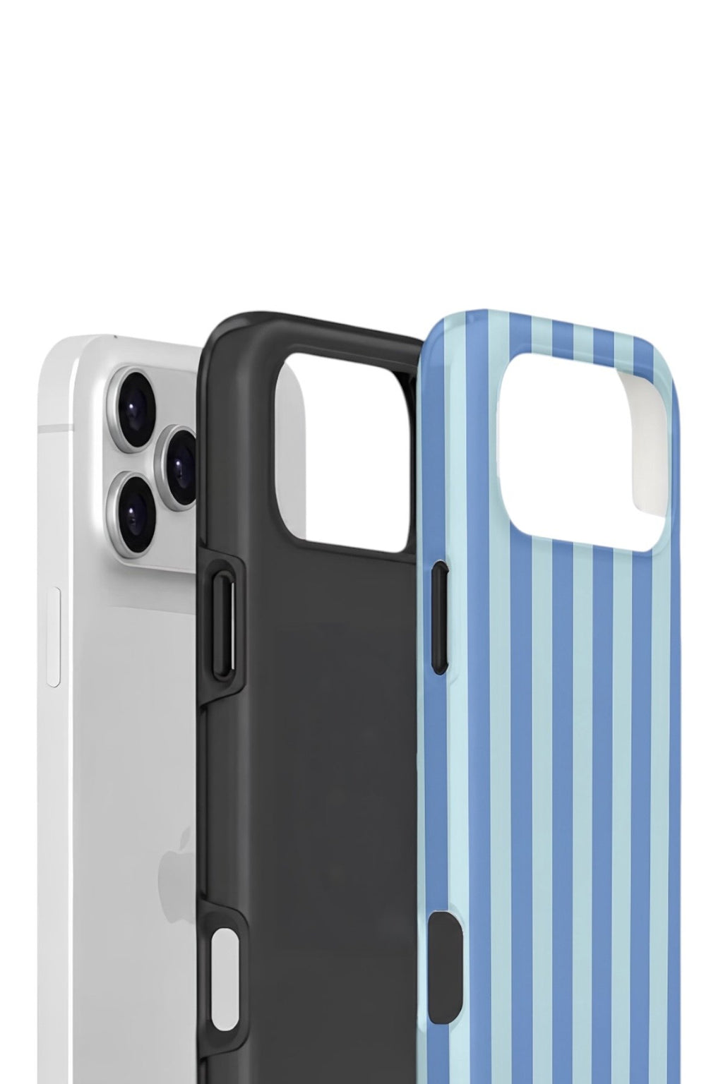 iPhone 17 Pro Vorian Çift Katmanlı Kılıf Blue Gelato Stripe
