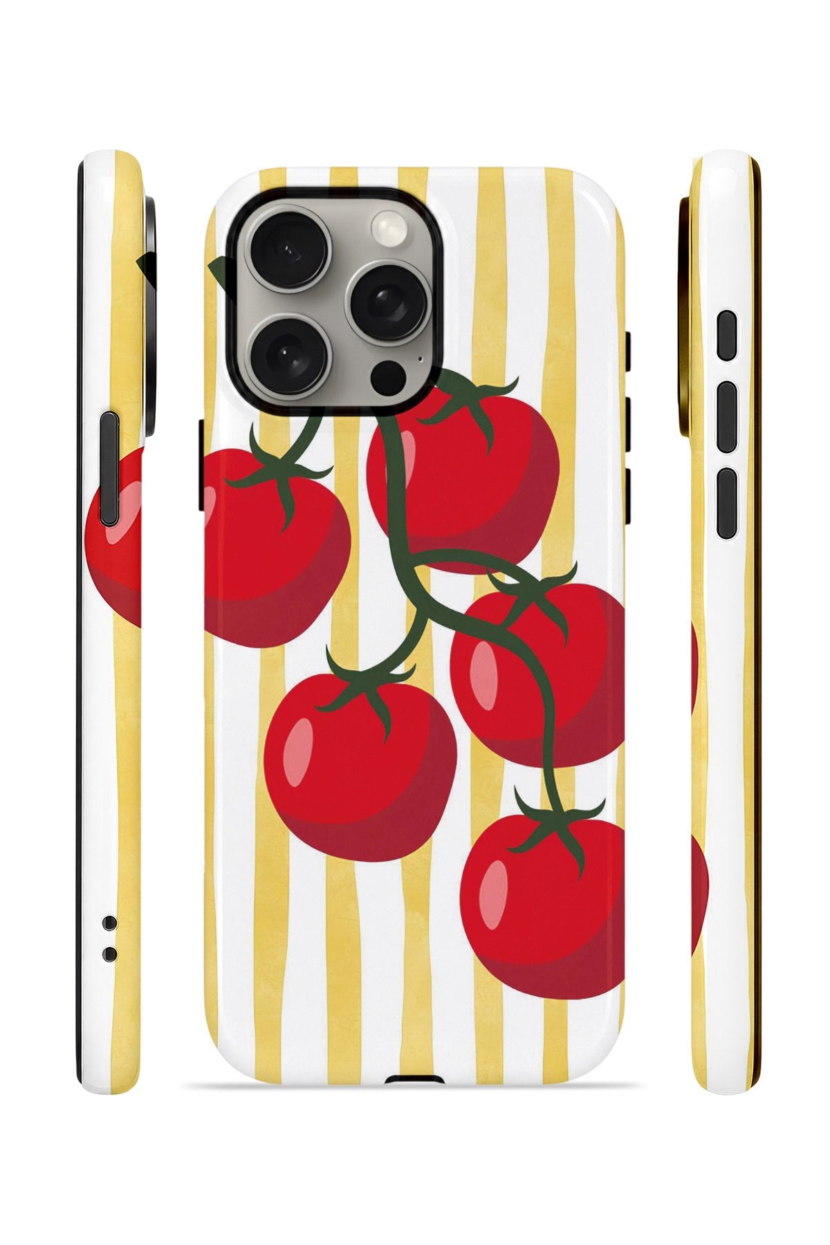 iPhone 15 Pro Vorian Çift Katmanlı Kılıf Tomato Market Stripe