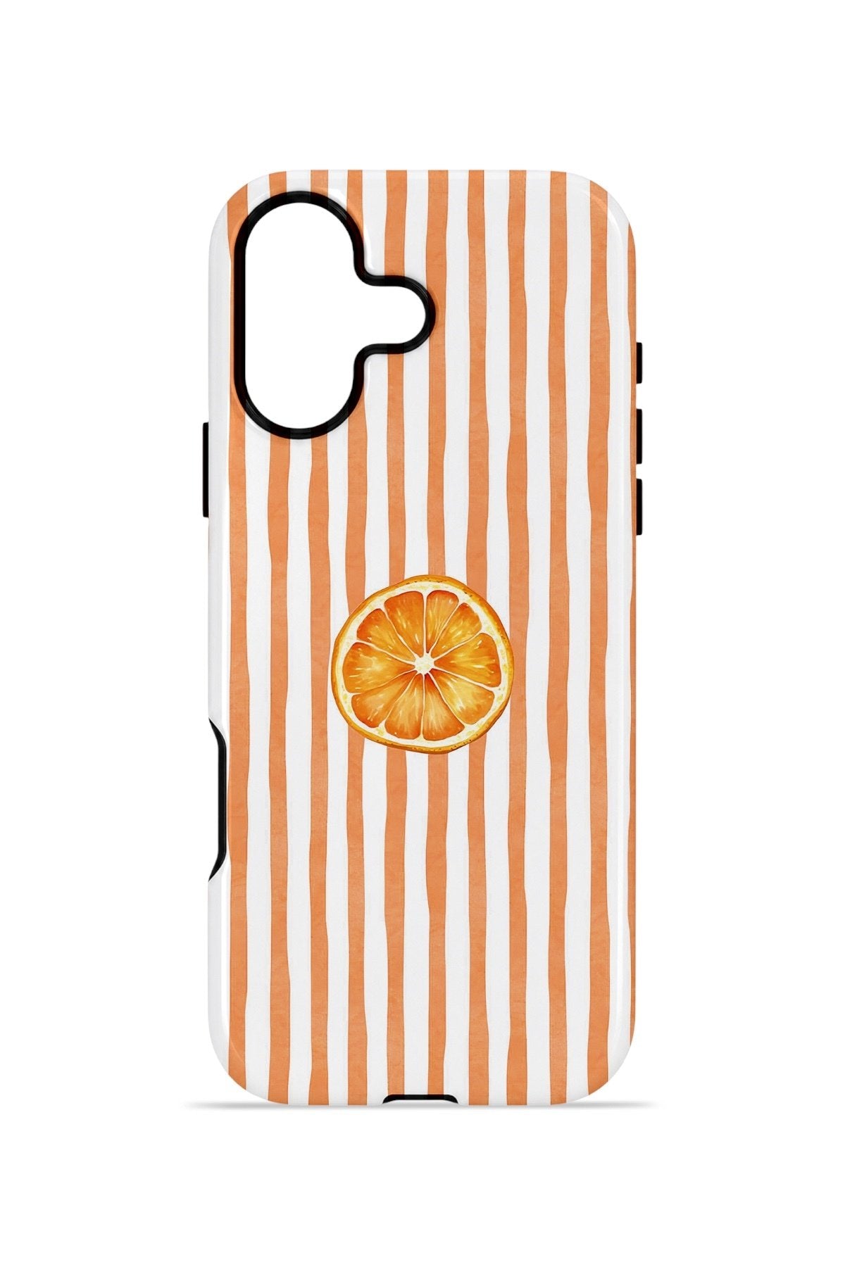 iPhone 16 Vorian Çift Katmanlı MagSafe Kılıf Orange Slice Stripe