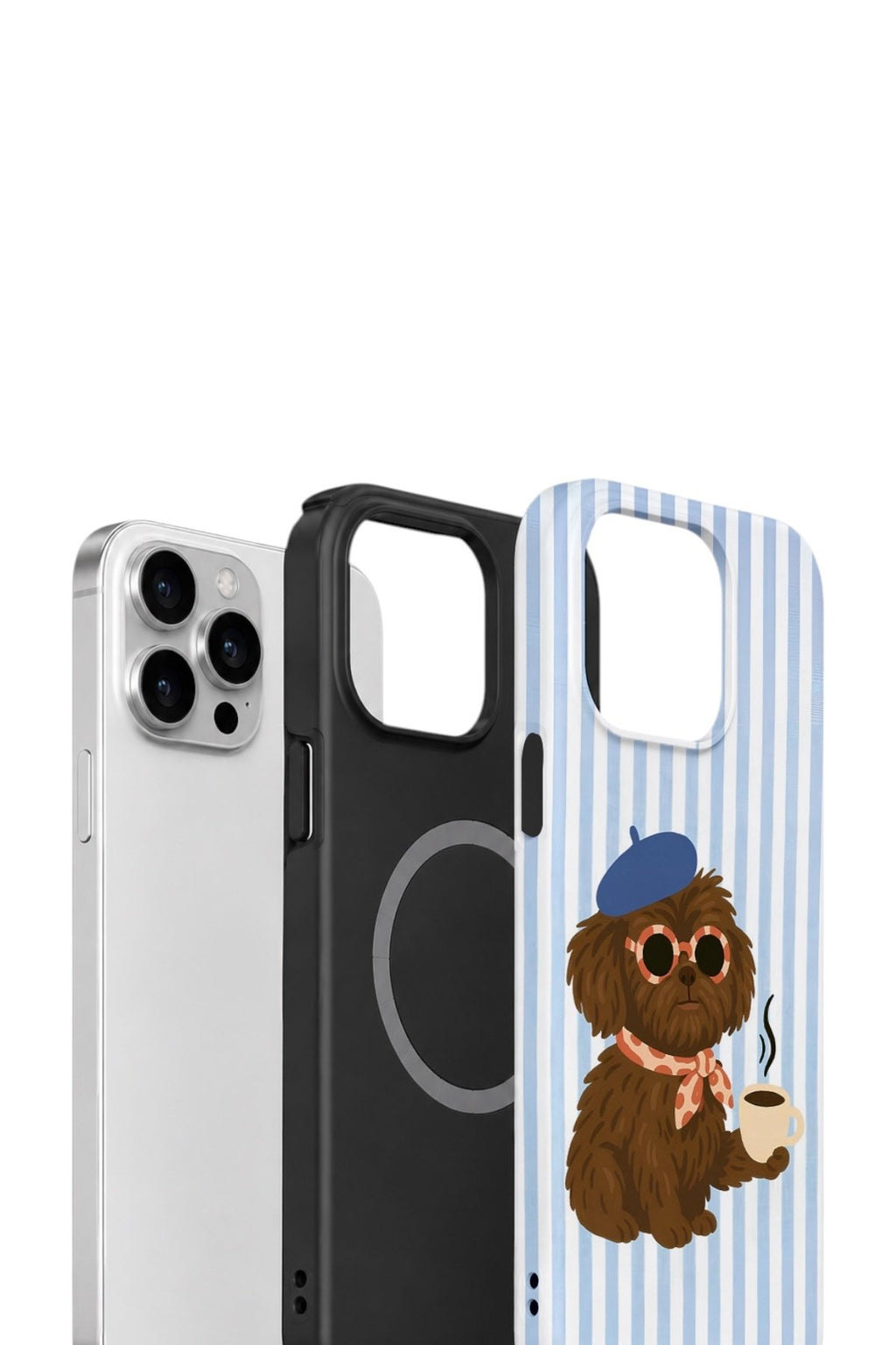 iPhone 15 Pro Vorian Çift Katmanlı MagSafe Kılıf Cafe Dog Riviera