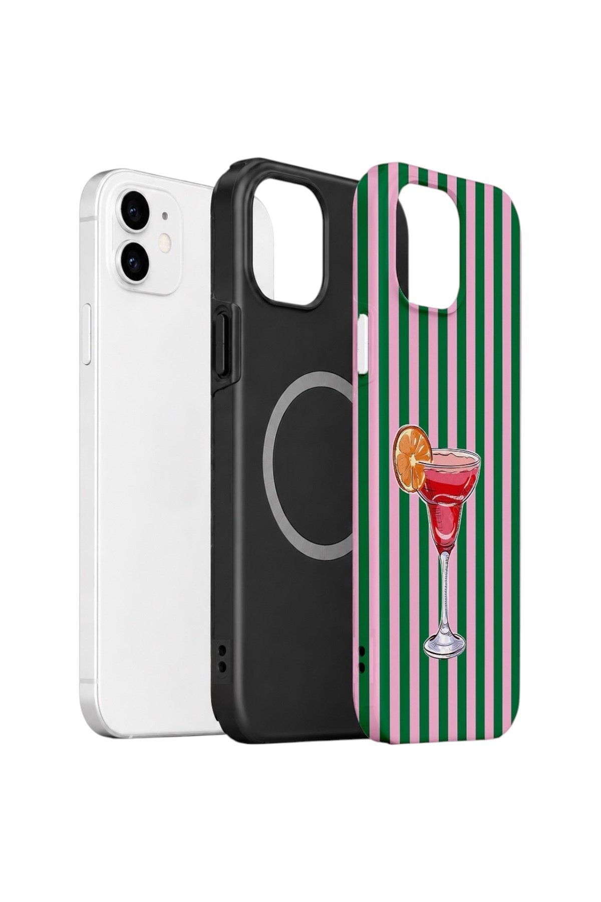 iPhone 11 Vorian Çift Katmanlı MagSafe Kılıf Pink Citrus Cocktail