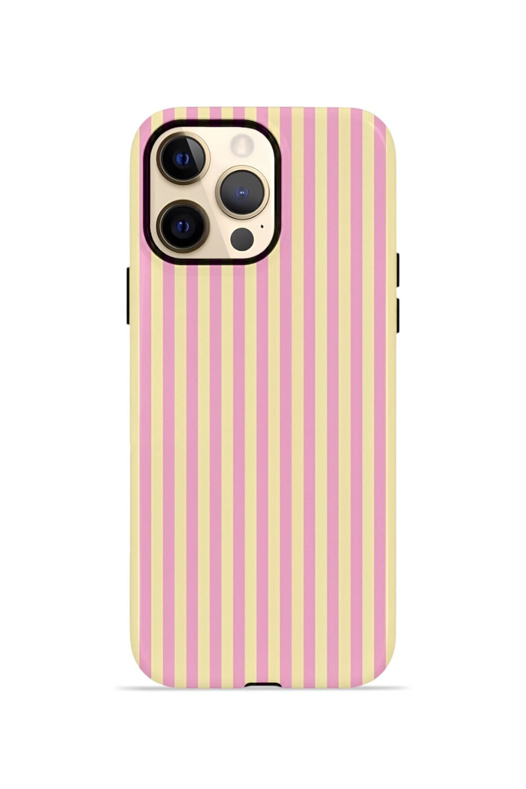 iPhone 12 Pro Vorian Çift Katmanlı MagSafe Kılıf Lemon Candy Pinstripe