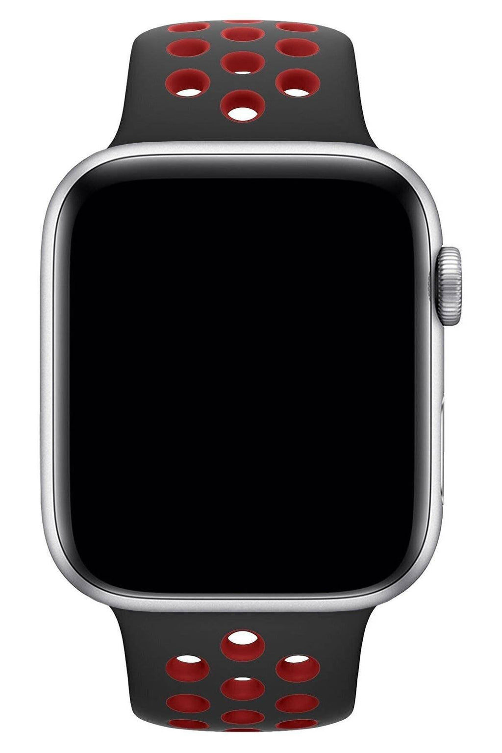 Apple Watch Series Fileli Kordon Siyah-Kırmızı