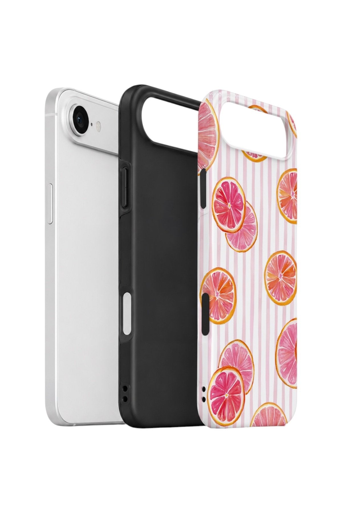 iPhone 17 Air Vorian Çift Katmanlı Kılıf Pink Grapefruit Garden
