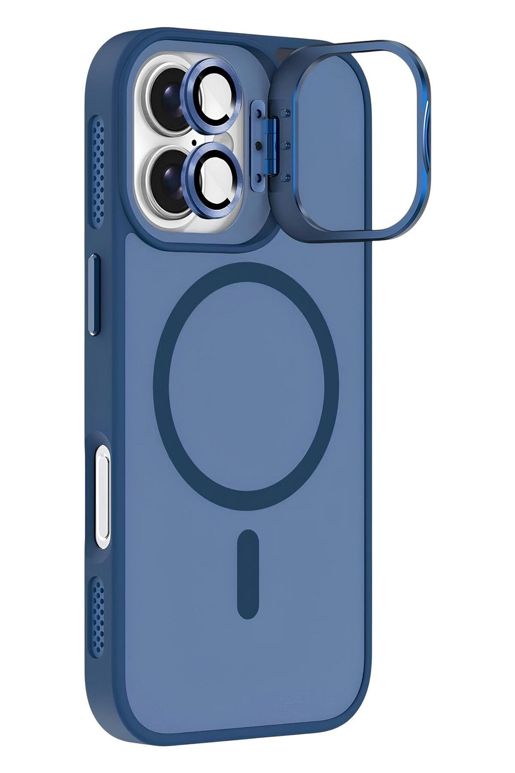iPhone 16 Cyrenn MagSafe Kılıf + Lens Koruyucu Gece Mavisi