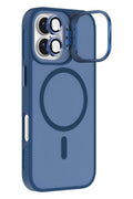 iPhone 16 Cyrenn MagSafe Kılıf + Lens Koruyucu Gece Mavisi