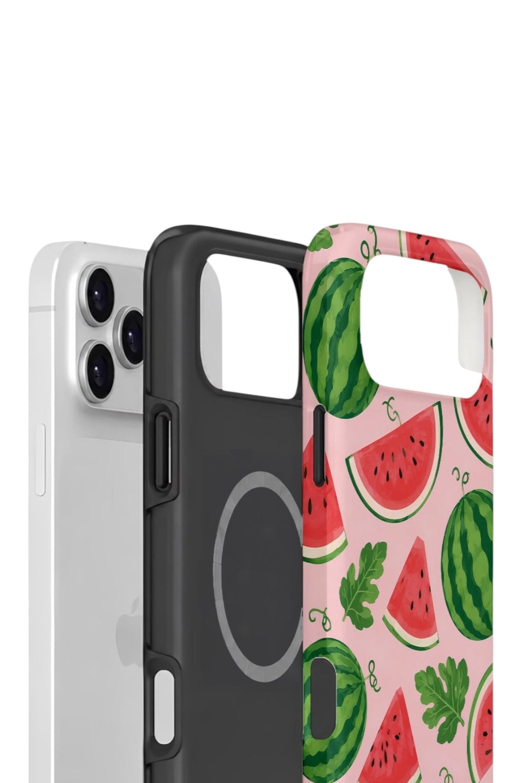 iPhone 17 Pro Vorian Çift Katmanlı MagSafe Kılıf Watermelon Garden Party