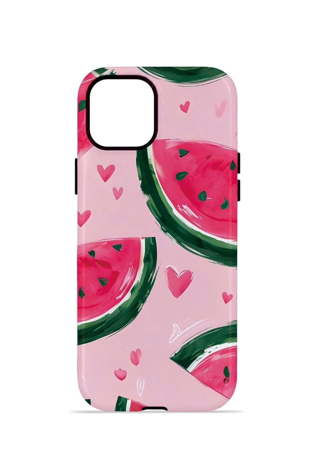 iPhone 15 Vorian Çift Katmanlı Kılıf Watermelon Hearts