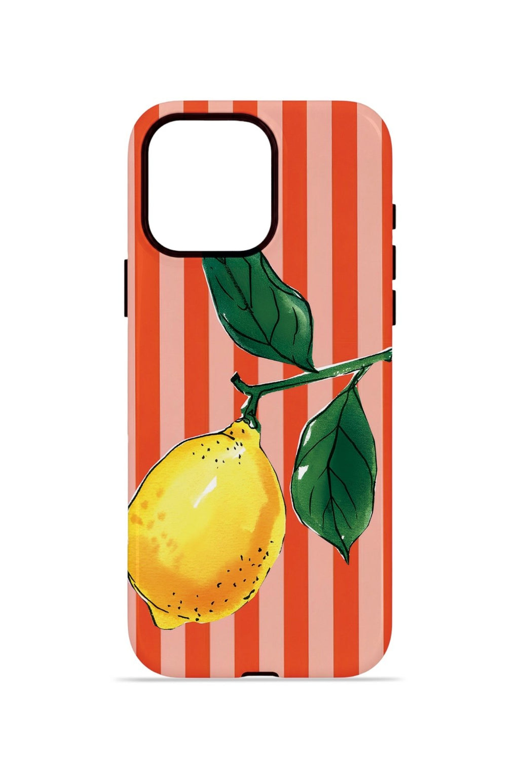 iPhone 15 Pro Max Vorian Çift Katmanlı Kılıf Sicilian Lemon Red Stripe