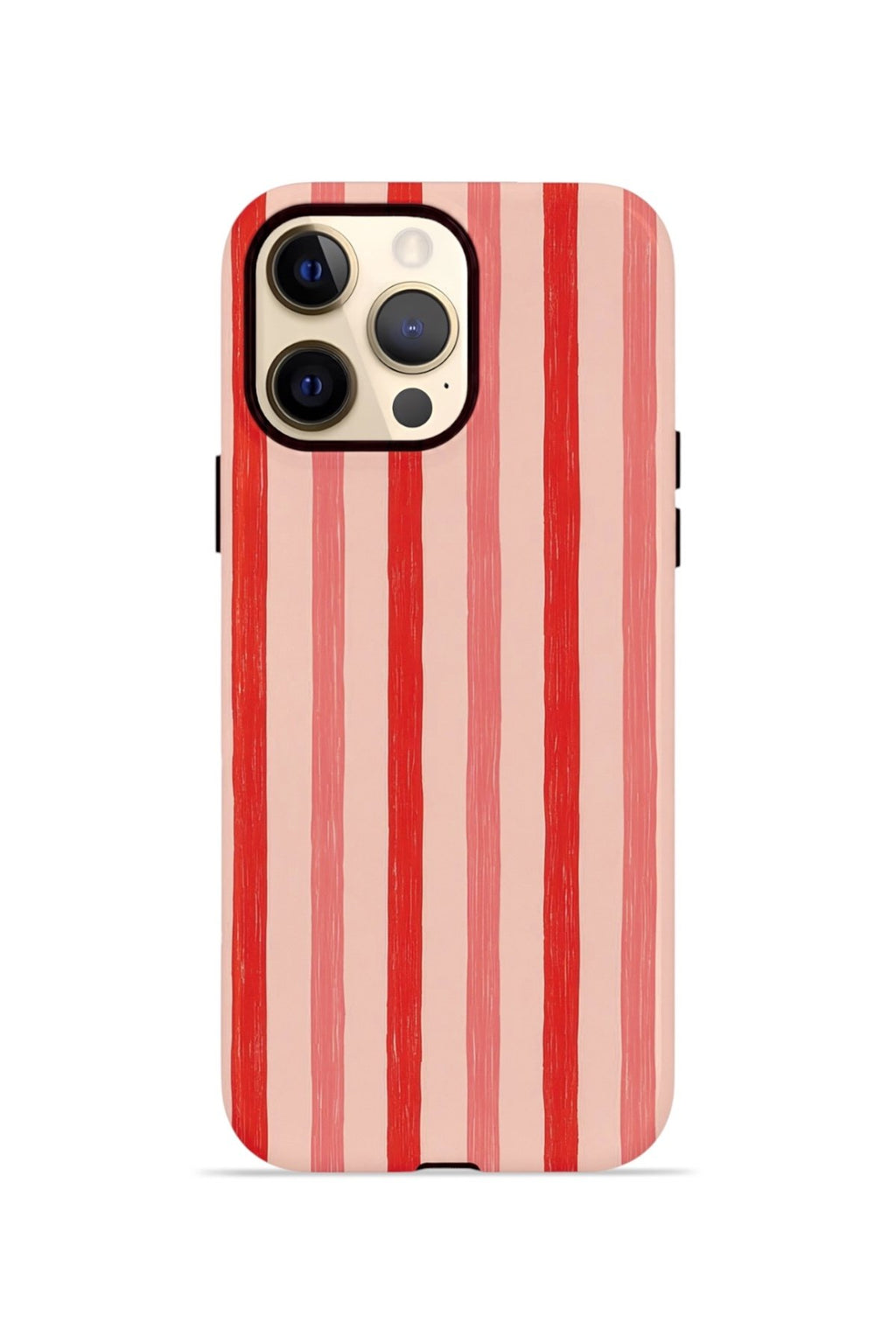 iPhone 12 Pro Vorian Çift Katmanlı Kılıf Coral Cream Stripe