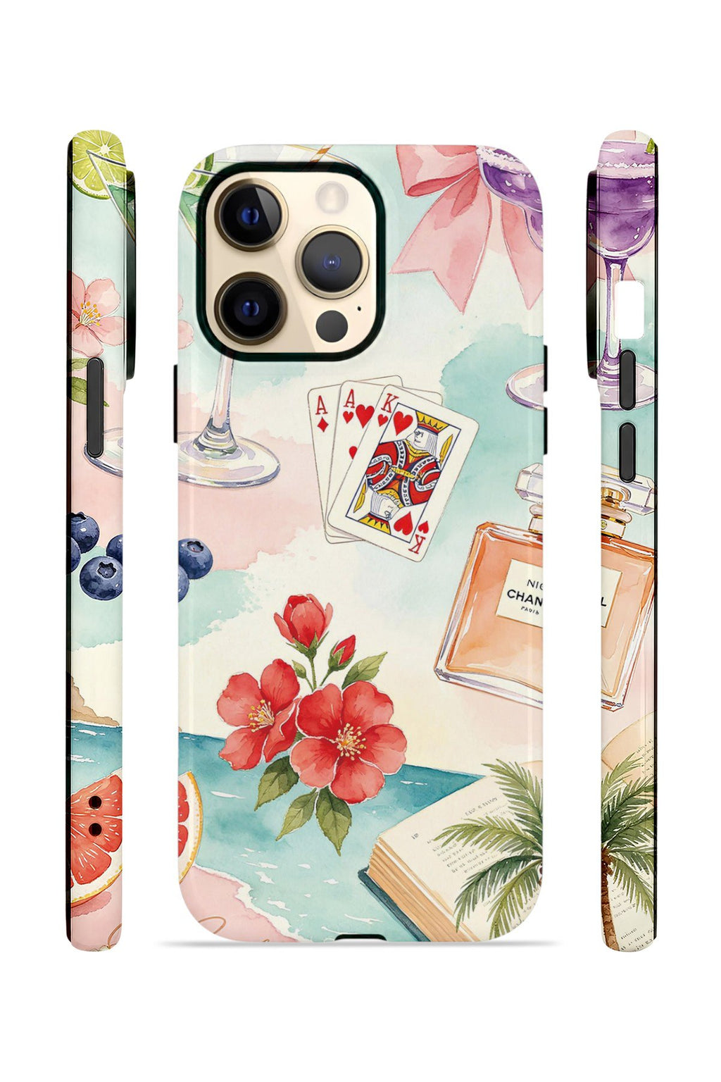 iPhone 13 Pro Vorian Çift Katmanlı Kılıf Mediterranean Holiday Collage