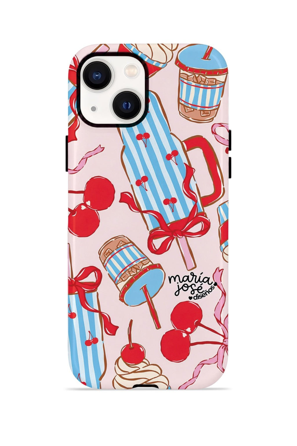 iPhone 15 Vorian Çift Katmanlı Kılıf Dolce Cherry Picnic